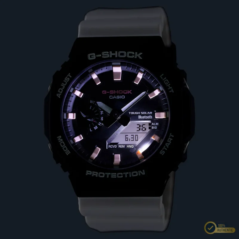 G-Shock White Beauty Solar-Powered Analog-Digital Watch - Image 5