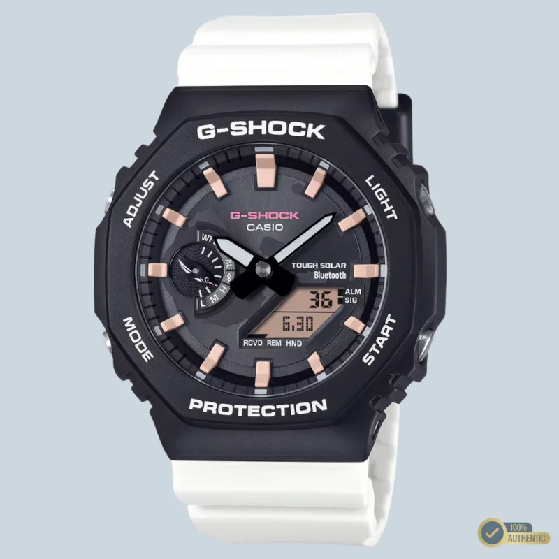 G-Shock White Beauty Solar-Powered Analog-Digital Watch - Image 4